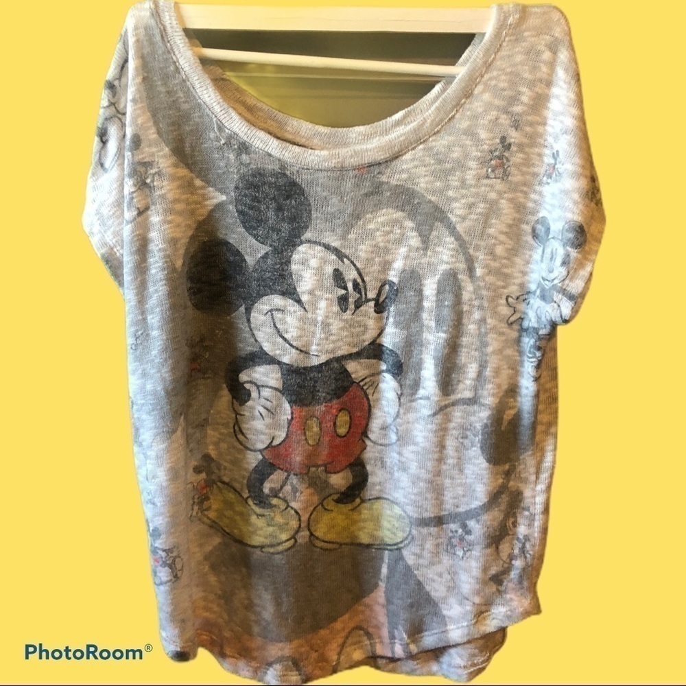 Disney Parks Light Gray Mickey Mouse Sweater